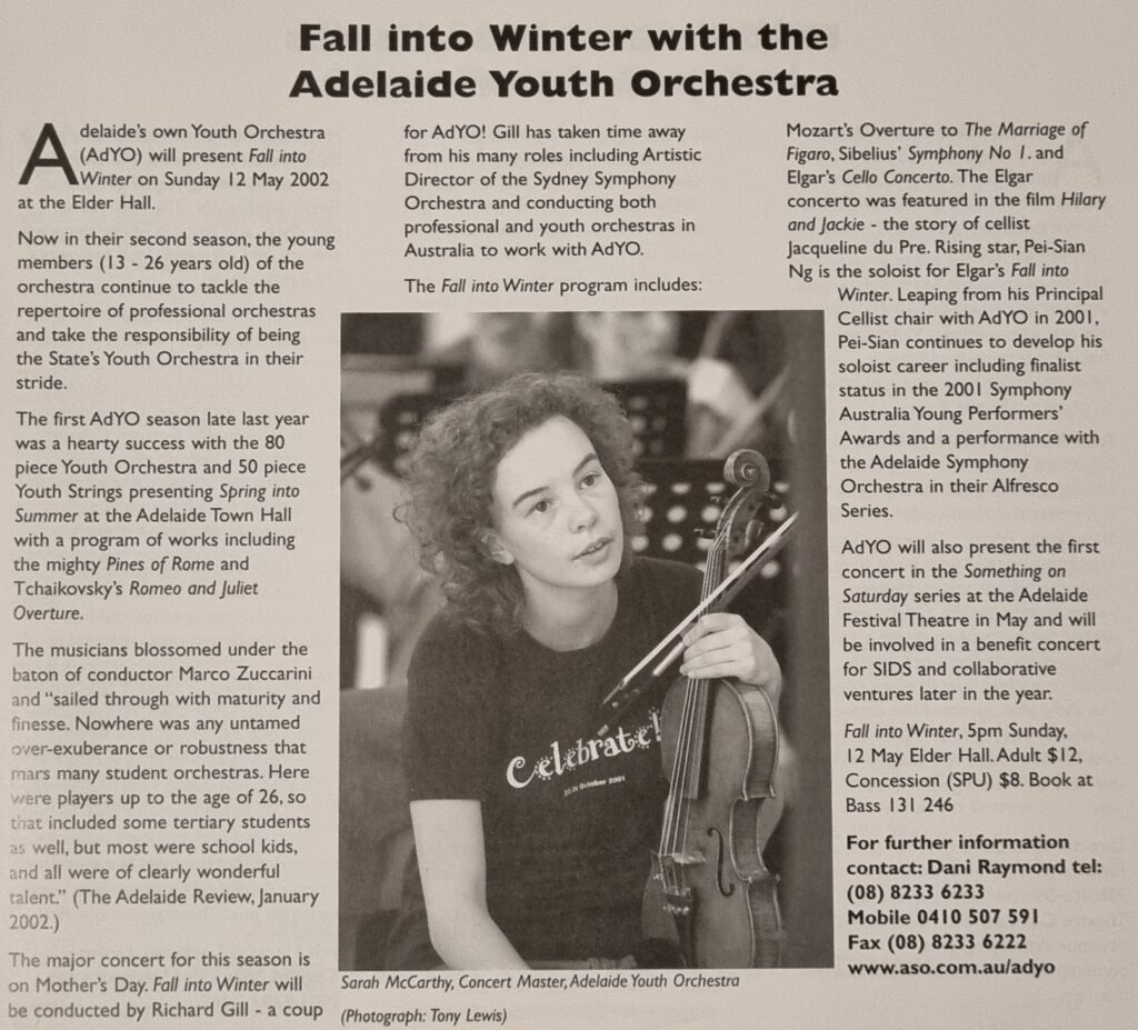Photo of Sarah Wozniak newspaper article.
